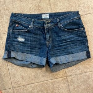 Hudson Cuffed Distressed Denim Shorts